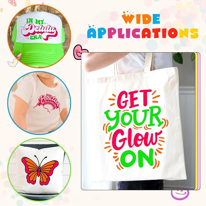 Tintnut Hot Pink Neon Heat Transfer Vinyl, easy cut & weed, stretch washable