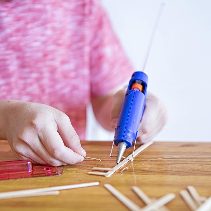 uxcell Mini Hot Glue Sticks for Glue Gun 7mm x 100mm Glitter Sky Blue 12pcs