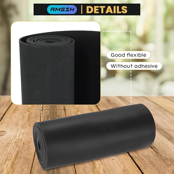 1/4" Thick X 13" Wide X 80" Closed-Cell Foam Neoprene Padding, Non-Adhesive
