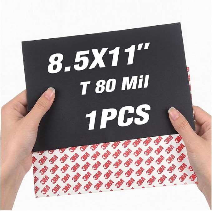 80Mil Magnetic Sheets with Adhesive 8.5" x 11", Self Sticky Letter Size Sheet