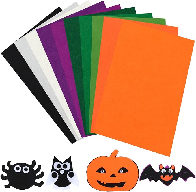 20 Pcs Halloween Felt Fabric Sheets