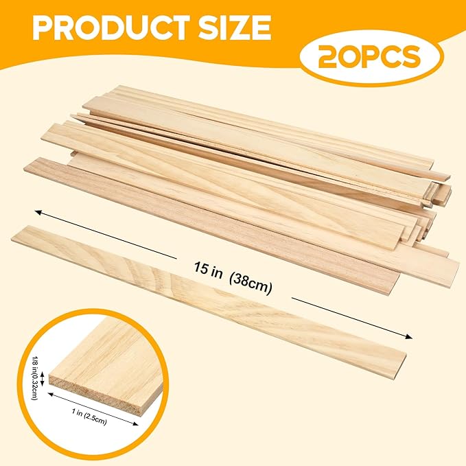 Wood Strips Slats Square Wooden Dowels