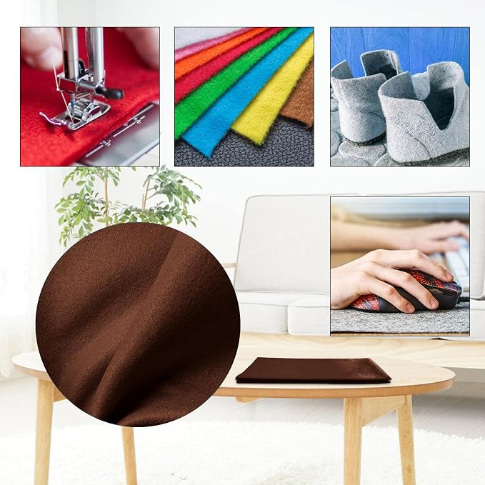 Jtnohx Color Felt, 1 Square Yard Felt Fabric, 1.4mm Flexible Craft Felt Sheets