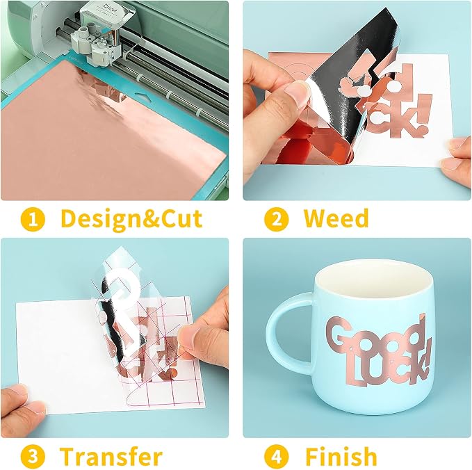 Rose Gold Permanent Adhesive Vinyl Roll