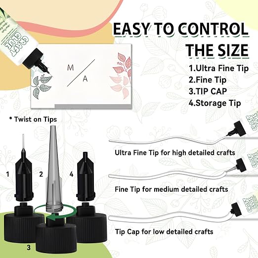 Craft Glue Bottle with Fine Tip, Craft Glue Quick Dry Clear