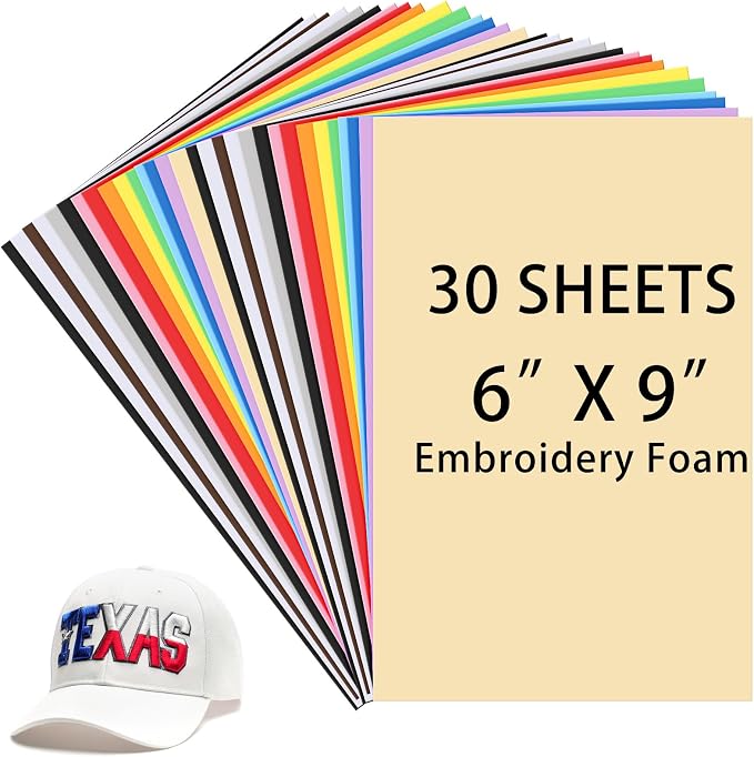Innconee 30 Pcs Embroidery Foam 3D 3mm EVA Puffy Foam Sheets