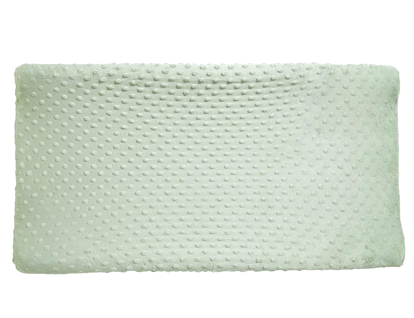 Solid Changing Table Pad Cover Cradle Sheet, Fits 32"/34''x16 Contoured Diaper Changing Pad, Ultra Soft Cozy Dots Plush Changing Table Covers, Breathable Wipeable Removable (Green)