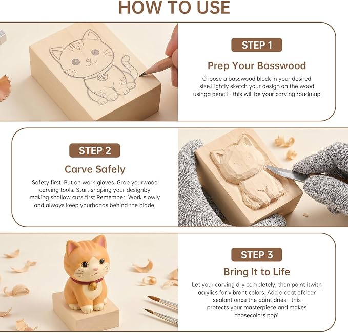 Basswood Carving Blocks