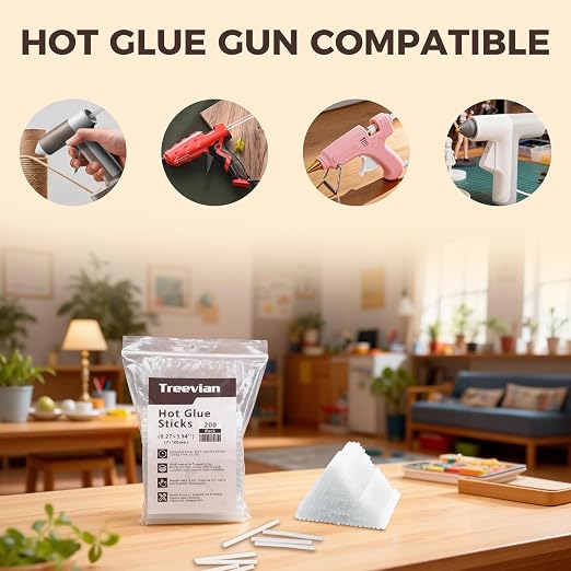 Mini Hot Glue Sticks 600PCS, Diameter 0.27 Inch, Length 4 Inches