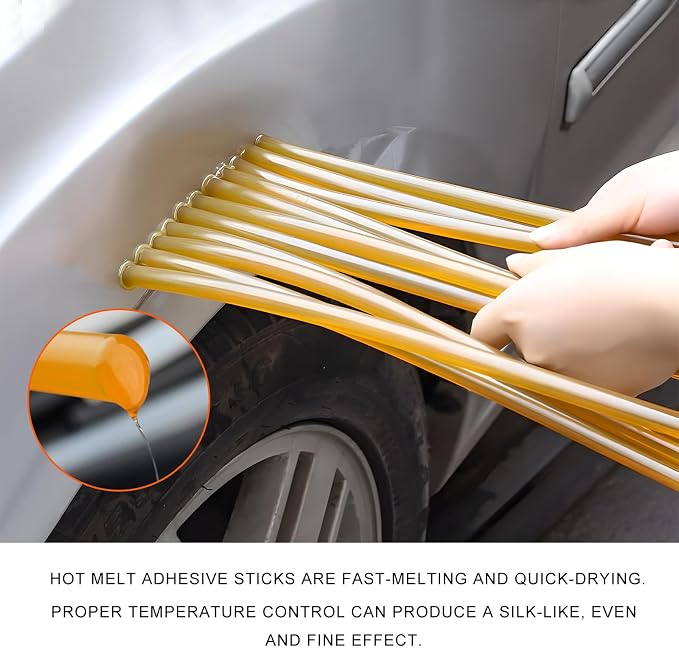 32PCS Dent Repair Glue Sticks, 0.43" Dia×8" Long PDR Glues Paintless Auto Body