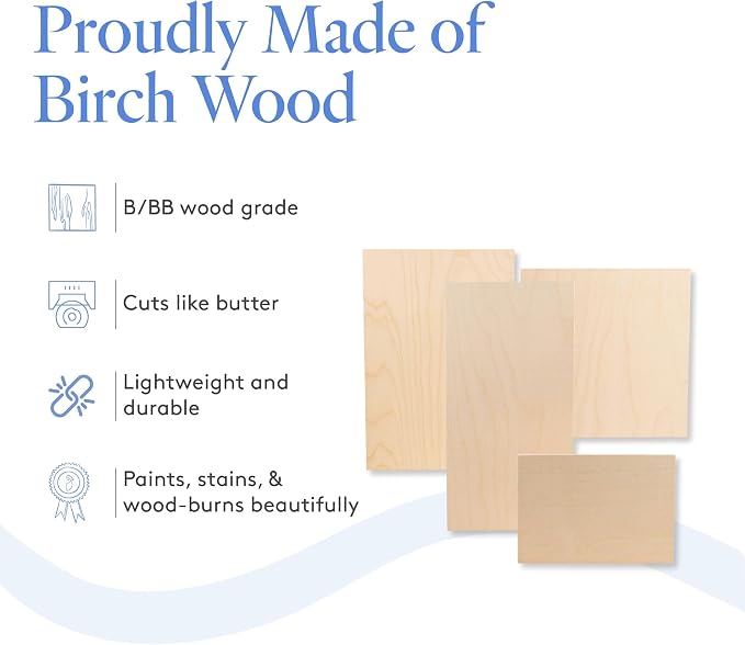 Baltic Birch Plywood 3 mm, 1/8 Inch Craft Wood, B/BB Grade, Stronger Than