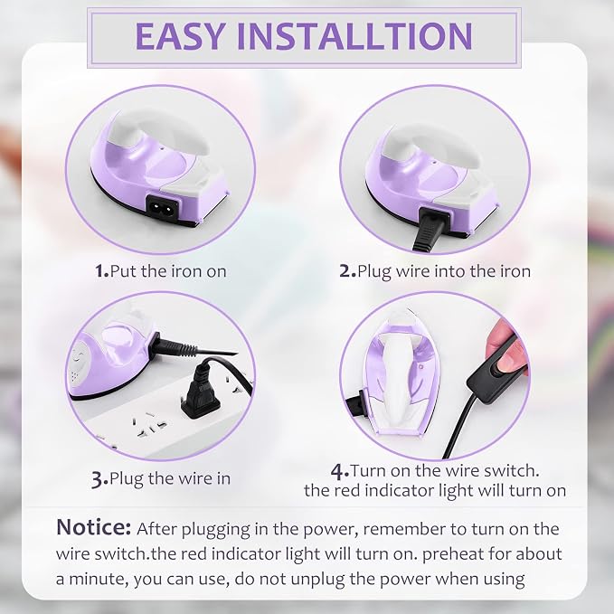 Honoson Mini Craft Iron Mini Heat Press Small Iron 3.93 x 2.36 x 2.76 in