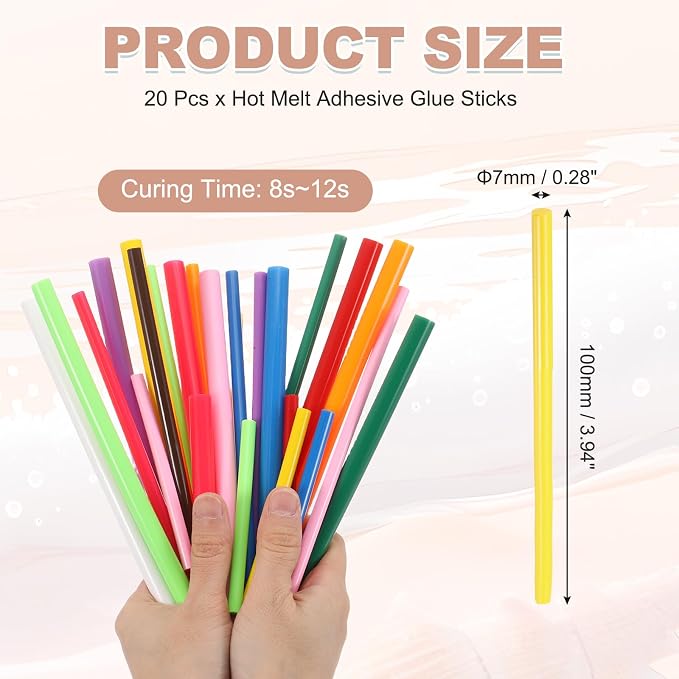 PATIKIL Hot Glue Sticks for Glue Gun, Light Yellow