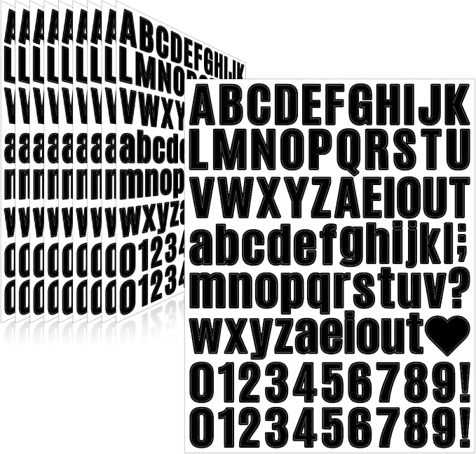 Letter Stickers, Mailbox Numbers, 1 Inch Waterproof Vinyl Alphabet | 1 Inch