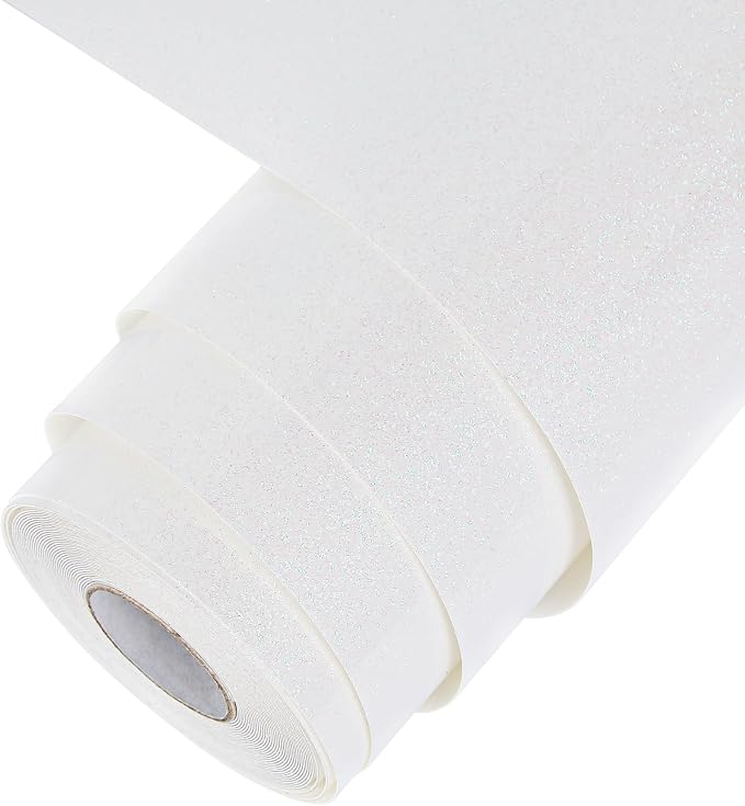 TORC Iridescent White HTV Heat Transfer Vinyl Roll 12 in x 20 ft Sparkly