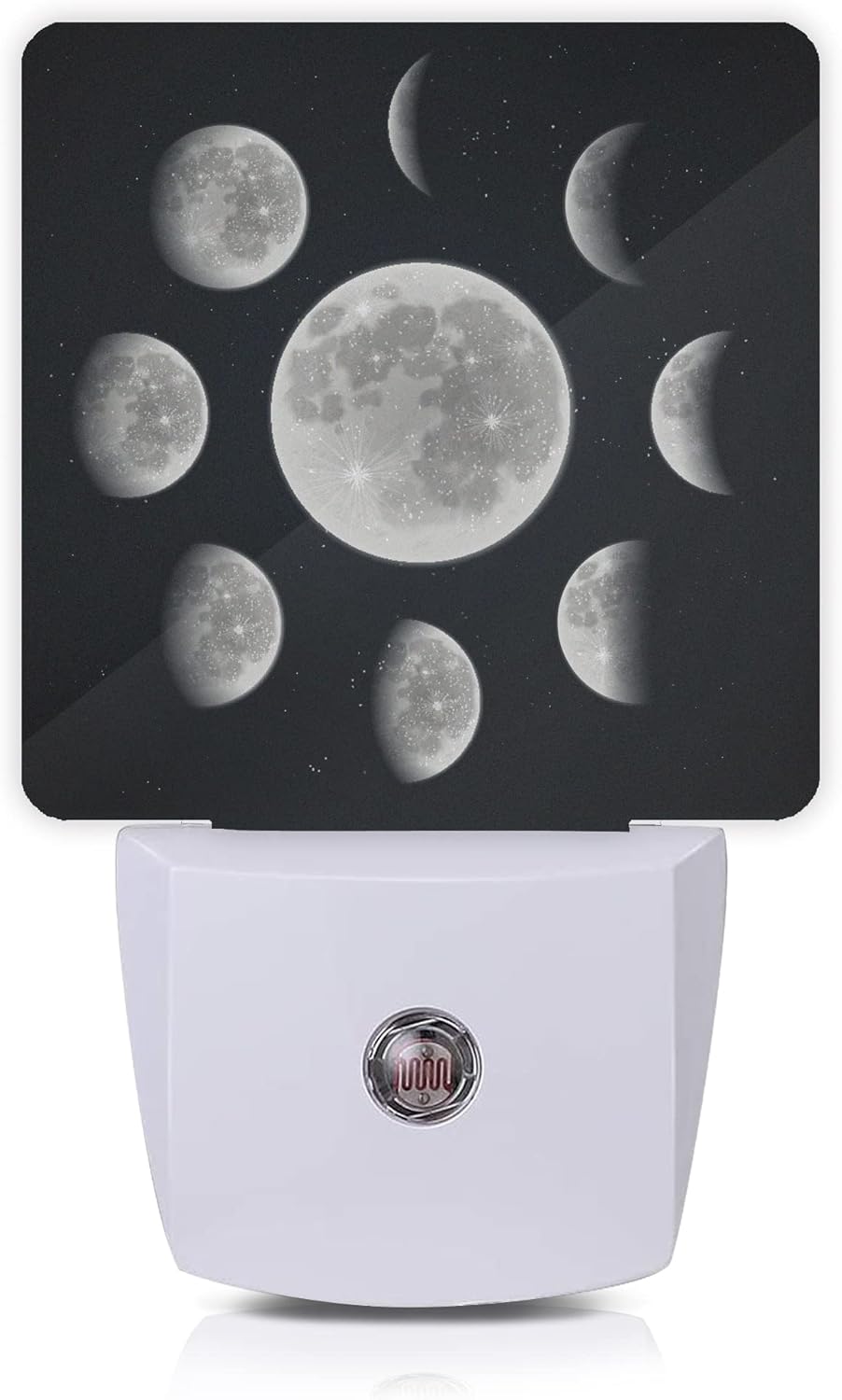 Moon Phases Night Light Plug-in LED Nightlights Auto Sensor Night Lamp Dusk-to-Dawn Lamp Home Decor for Nursery Children Girls Boys