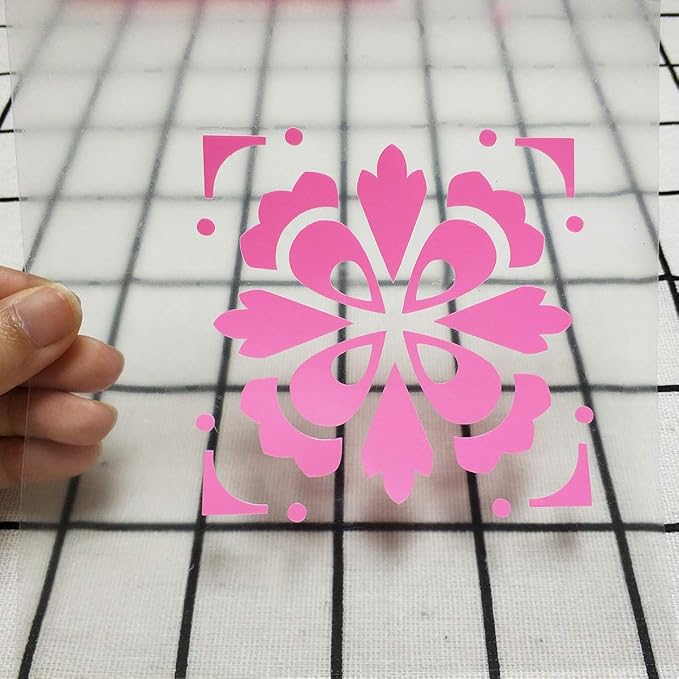 guangyintong Heat Transfer Vinyl Pink HTV Rolls, Glossy Surface Pink HTV Vinyl