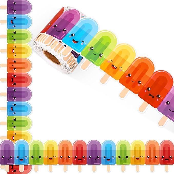 FYSUIMU 65.6 Ft Summer Bulletin Board Borders Ice Cream Border Classroom