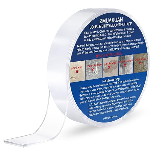 ZMUAXUAN Strong Nano Double Sided Tape Heavy Duty Mounting, Reusable Thick Gel