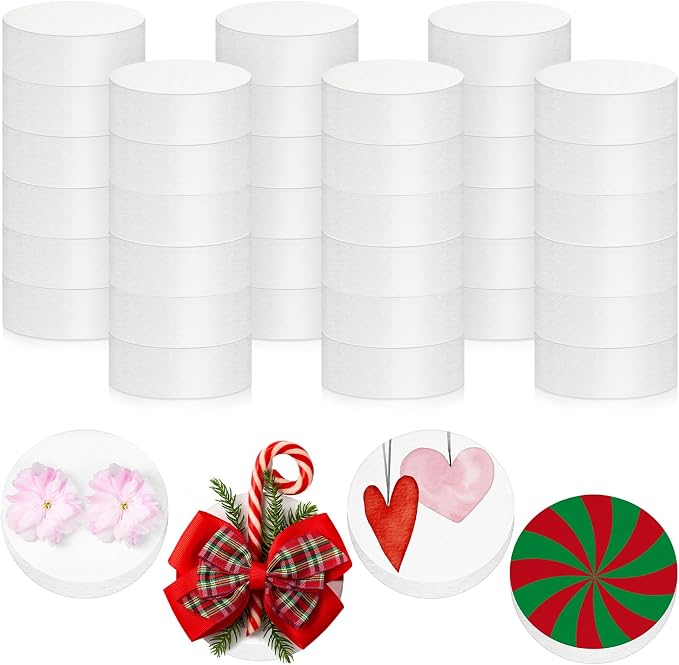 Henoyso 36 Pcs 3 x 3 x 1 Inch Foam Circles, Polystyrene Round Foam Discs