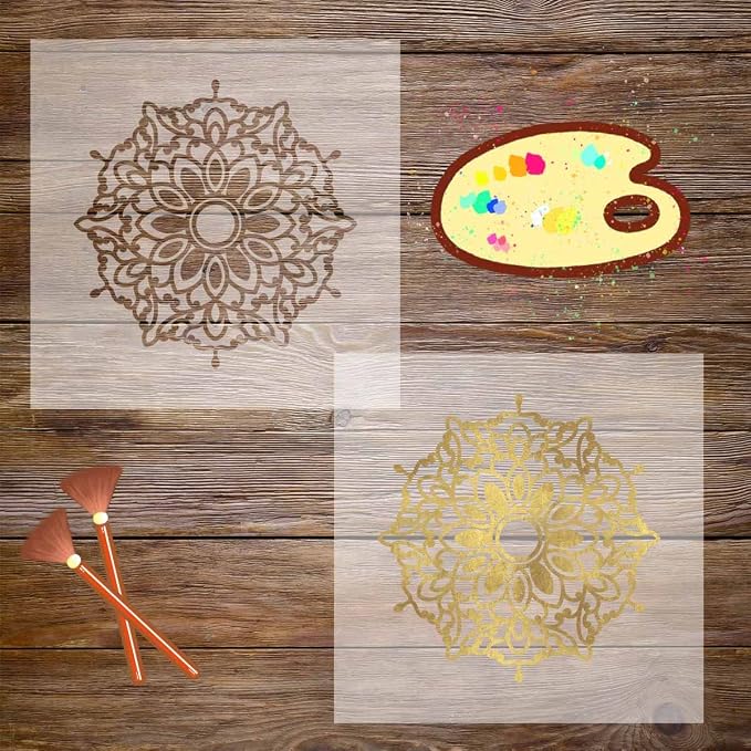 12 Pack 4 Mil Clear Mylar Stencil Sheets, Reusable Template Material, Make Your