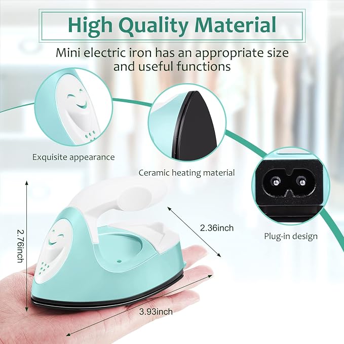 Honoson Mini Craft Iron Mini Heat Press Small Iron 3.93 x 2.36 x 2.76 in