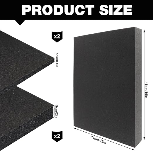 4PCS High Density Polyurethane Foam Sheets