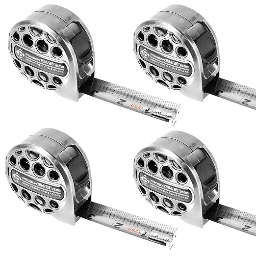 4PCS Tape Measure 25Ft/7.5M Double Side Scale Metric/Imperial Mesuring Tape |