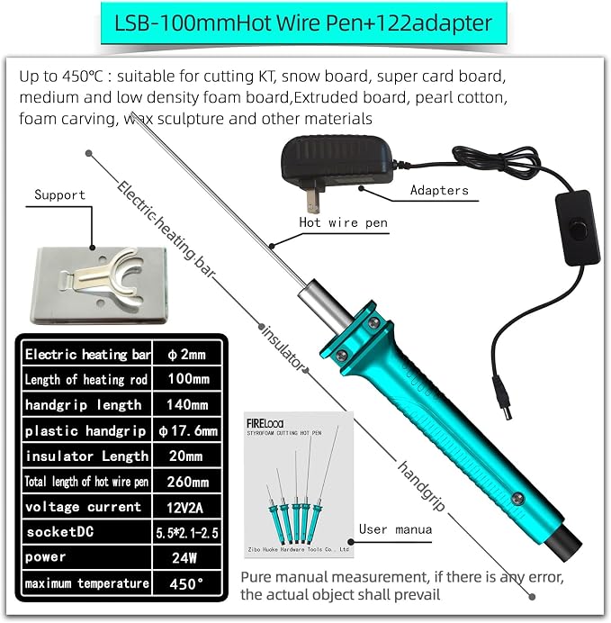 Hot Wire Pen, Electric Hot Wire Cutter Pen 10cm, Styrofoam Cutting Hot Pen Hot