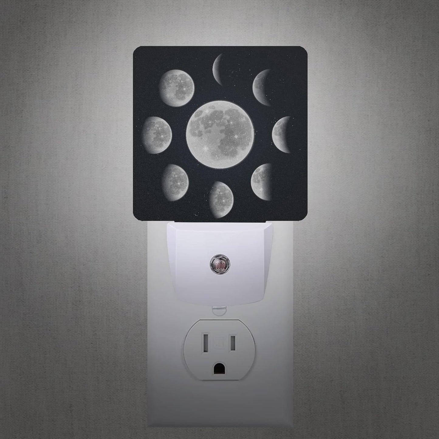 Moon Phases Night Light Plug-in LED Nightlights Auto Sensor Night Lamp Dusk-to-Dawn Lamp Home Decor for Nursery Children Girls Boys