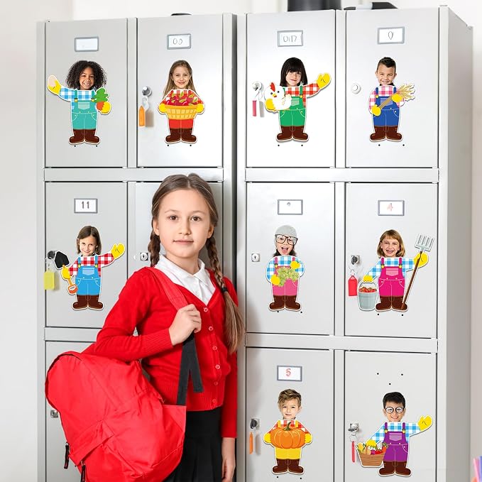 160Pcs Farm Animal Farmer Cutouts Back to School Bulletin Board Decoration Set