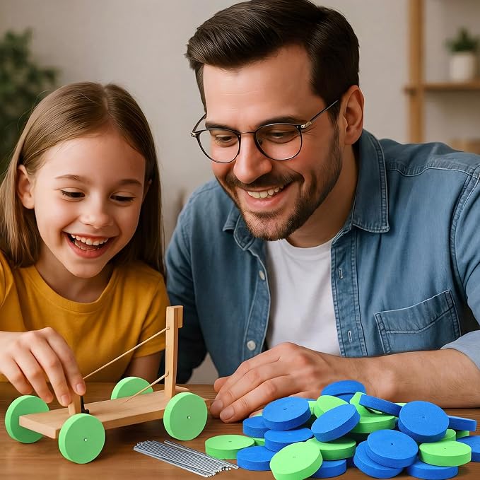 Blueweenly 100 Pcs Foam Wheels Set