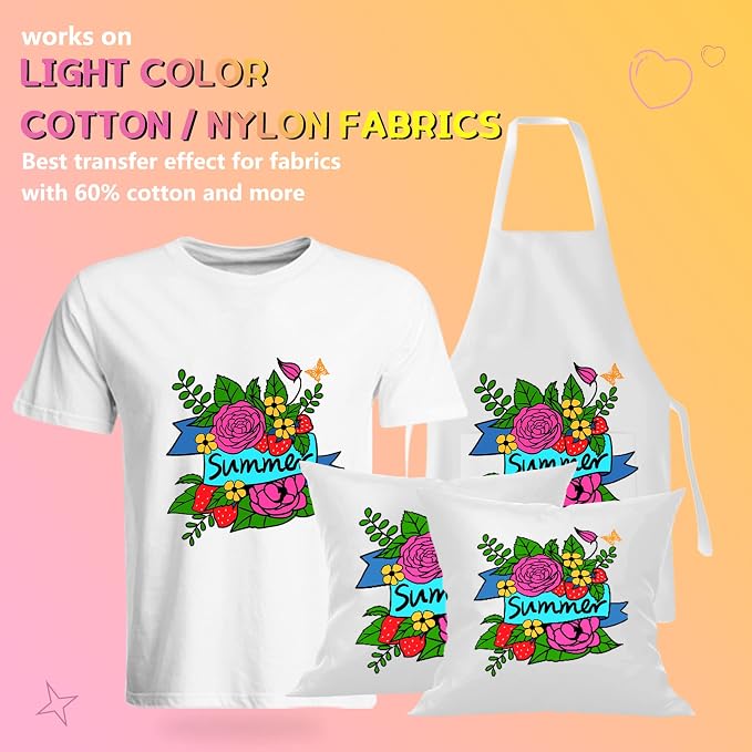 HTVRONT Heat Transfer Paper for Light T Shirts