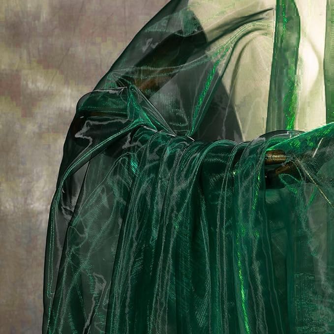 Blackish Green 11 Yard Long Iridescent Organza Fabric