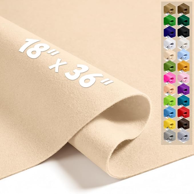 Light Apricot 18" X 36" Felt Fabric Sheet