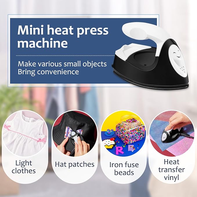 Honoson Mini Craft Iron Mini Heat Press Small Iron 3.93 x 2.36 x 2.76 in