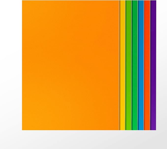 ROBOTIME 7-Pack Double-Sided Colored 1/8" Plywood Sheets