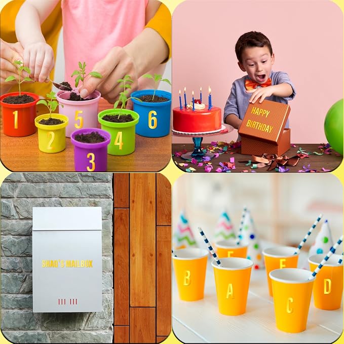 1635 Pieces 30 Sheets Letter Stickers, Vinyl Mailbox Numbers Alphabet Stickers