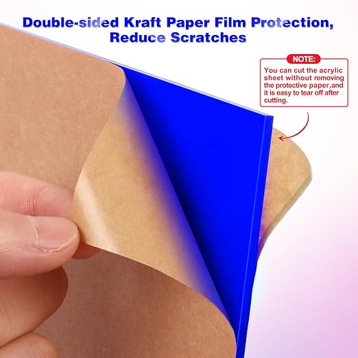 Adrattnay Blue Acrylic Sheets 1/8 Thick, Opaque