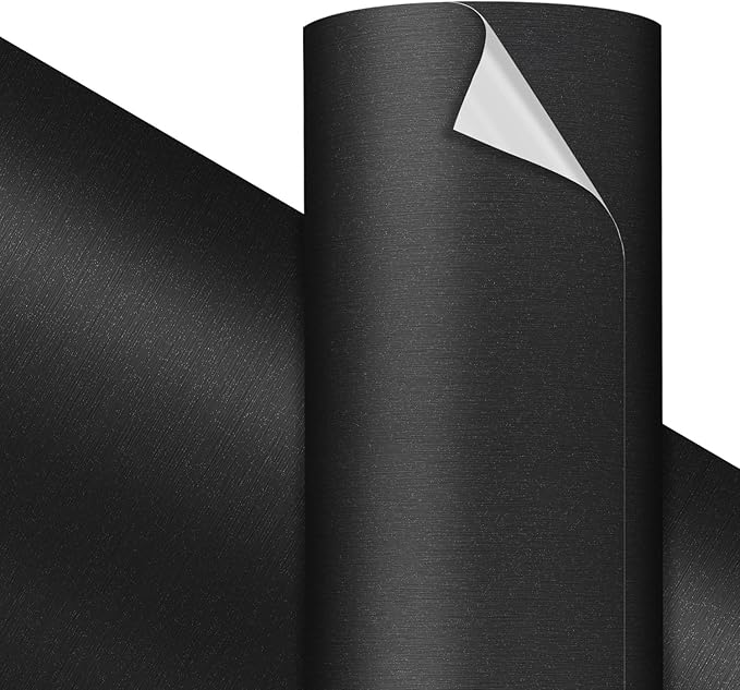 VViViD Premium Black Brushed Craft Vinyl Roll 1ft x 5ft – Bubble-Free Air