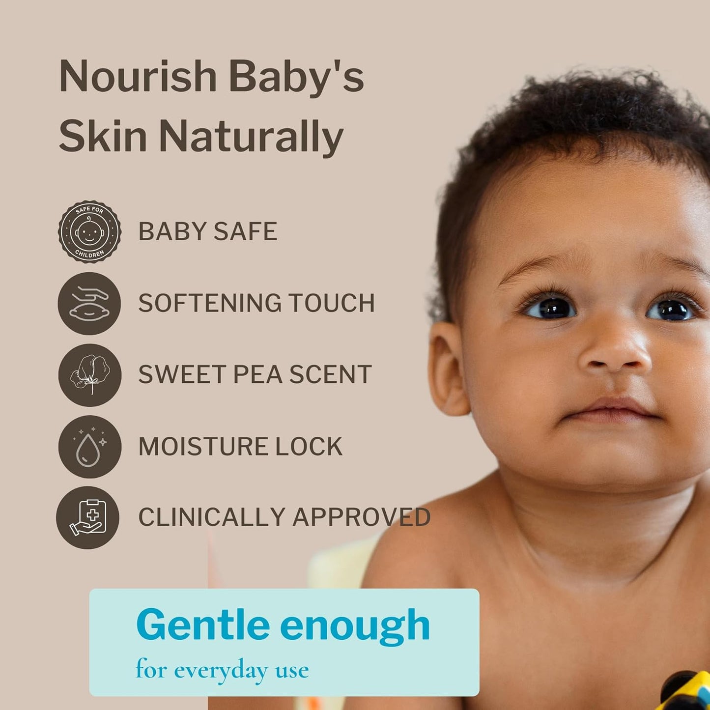 Clear Essence Baby Lotion With Sweet Pea - 8Oz | Baby Skin Care Lotion for Kids - Nourishing Baby Daily Moisturizer for Smooth Skin - Suitable for All Types of Skin - Dermatologist Tested