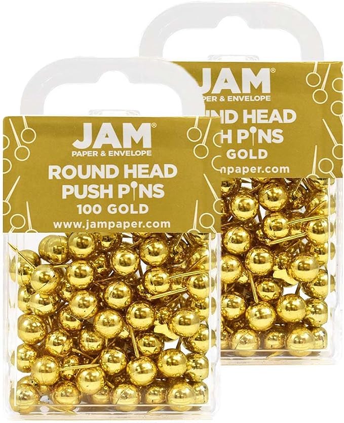 JAM PAPER Colorful Push Pins