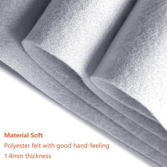 Jtnohx Craft Felt, 1 Square Yard Felt Fabric, 1.4mm Thickness Felt Sheets