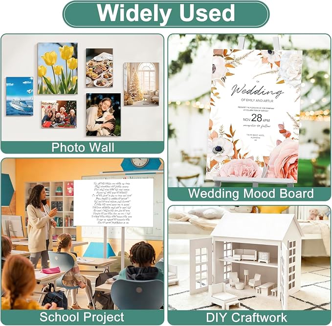 MYFAMIREA 3 Pack White Foam Board 24" x 36", 3/16" Thick Board Poster Acid-Free