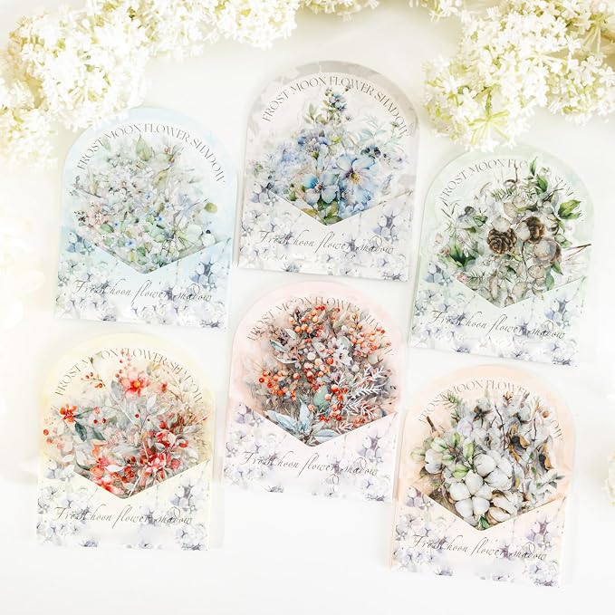 120 PCS Pastel Watercolor Nature Floral Botanical Stickers