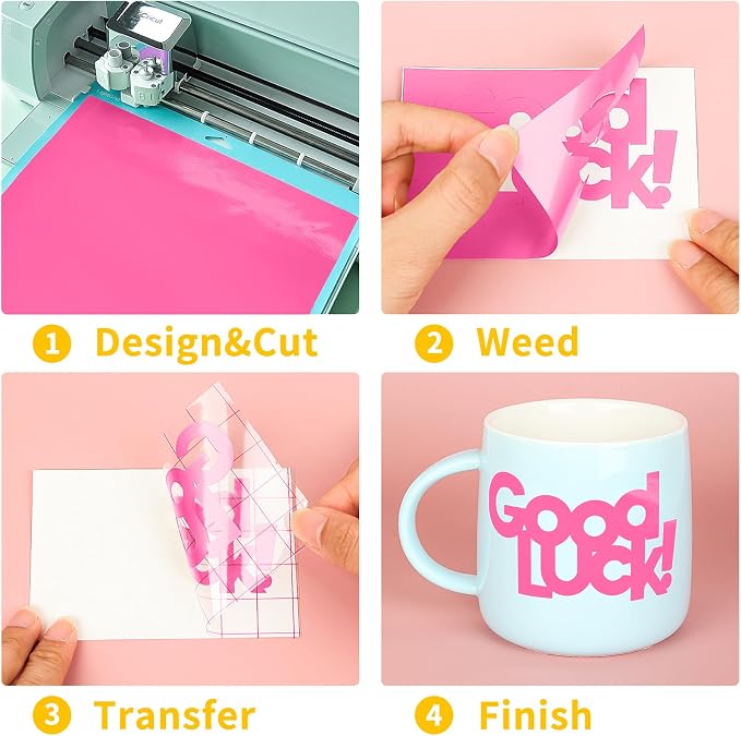 Hot Pink Permanent Adhesive Vinyl Roll
