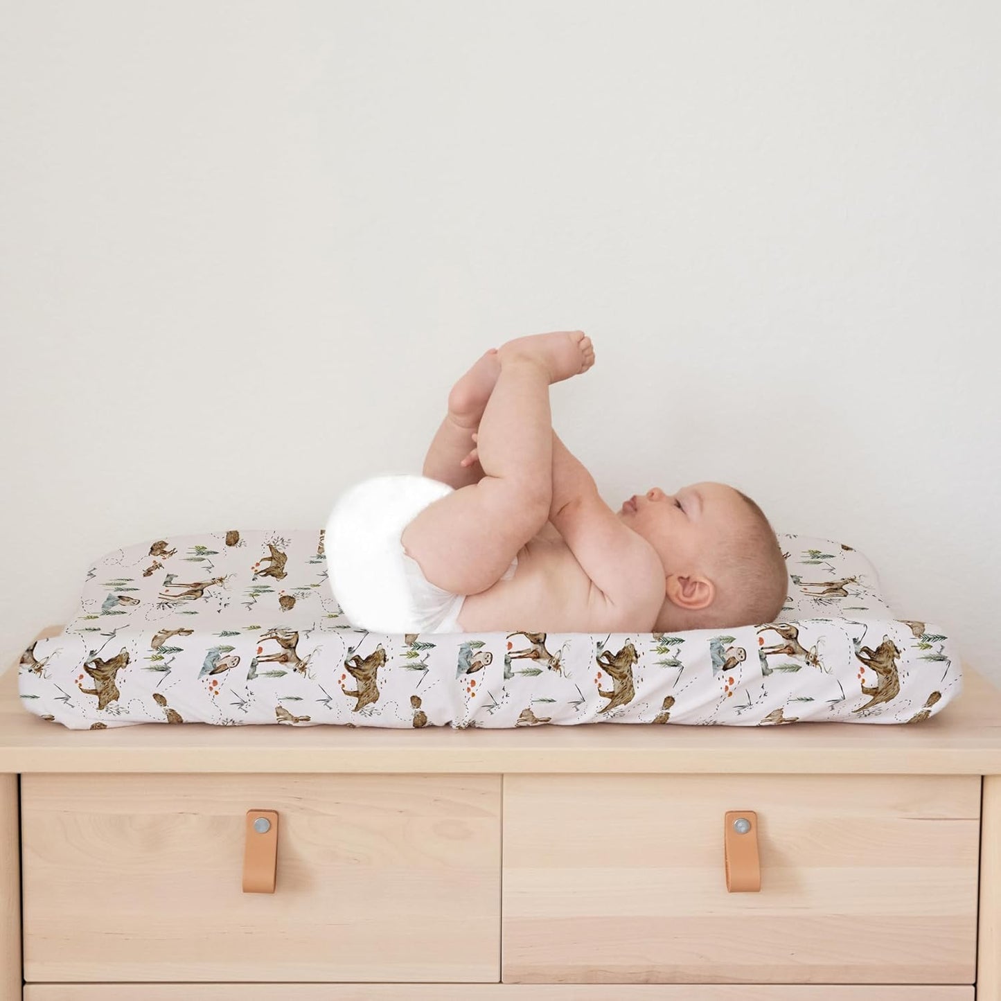 Baby Changing Pad Cover 2-Pack for Boys, Girls (Magic Forest) - Premium Fitted Sheets Baby Diaper Changing Table Cover - Buttery Soft Cotton Blend