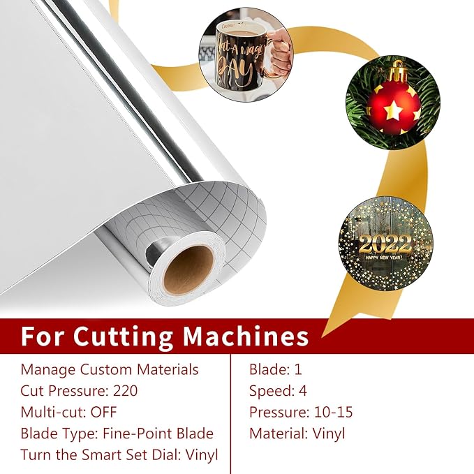 IModeur Glossy Silver Permanent Vinyl