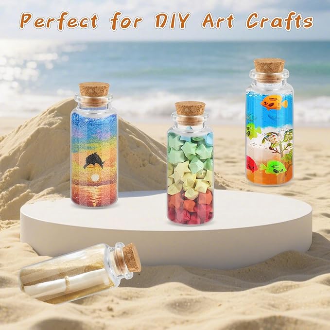 24 Pcs 30ml/1oz Glass Bottles Transparent Mini Glass Vials Empty Sample