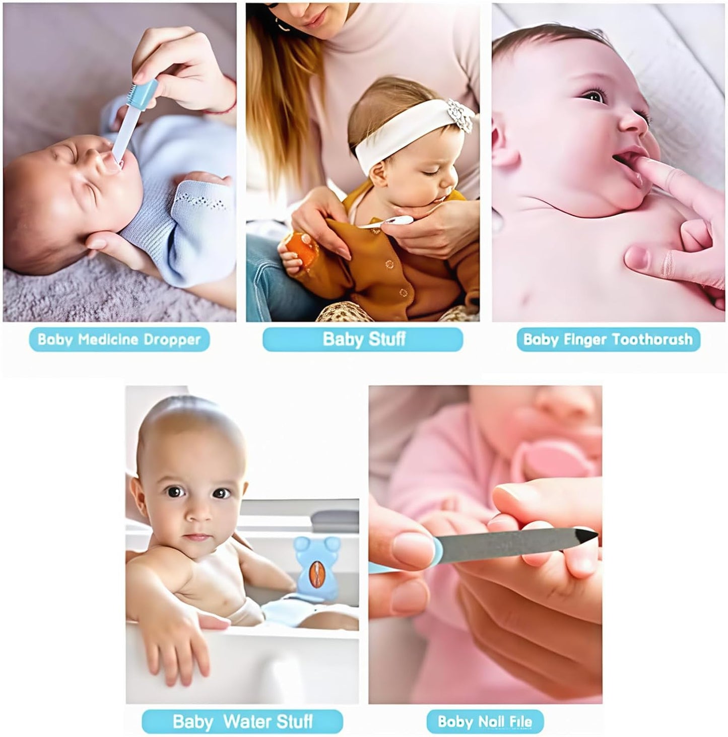Baby Healthcare and Grooming Kit, Portable Baby Safety Care Set, Baby Essentials kit for Newborn (Blue 26 in 1)